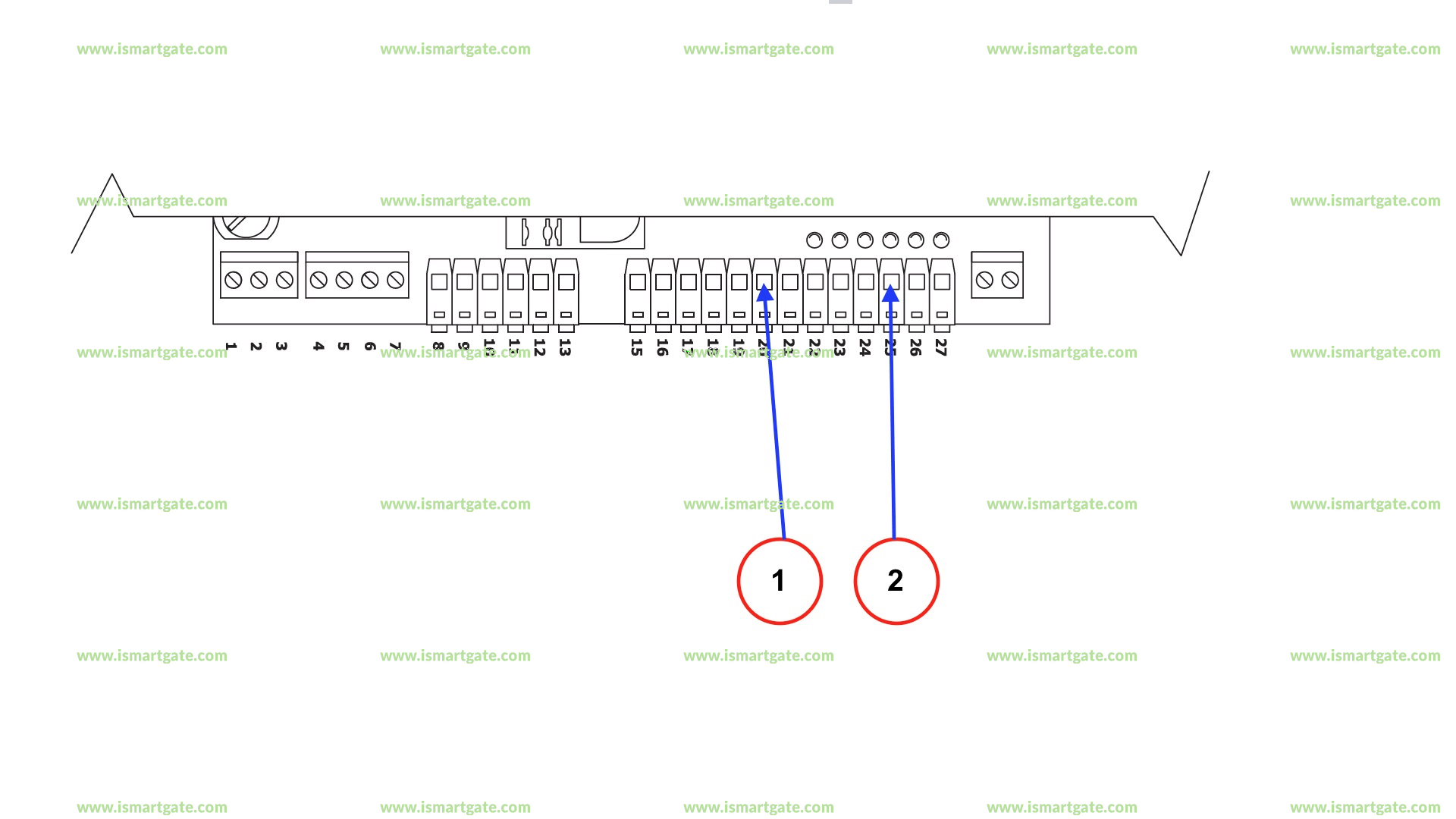 Wiring diagram for Nice A60 (Mindy)
